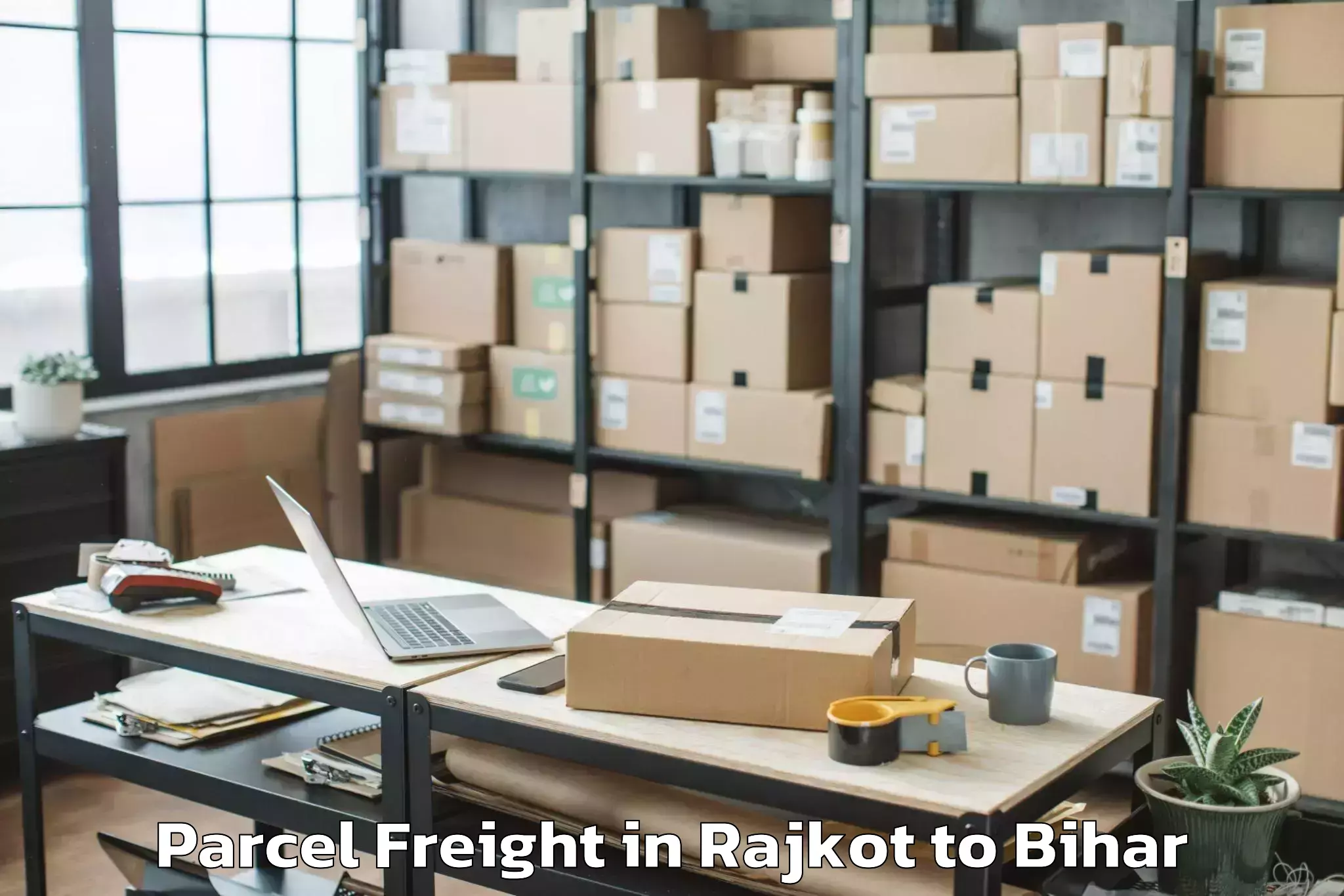 Easy Rajkot to Parsauni Parcel Freight Booking